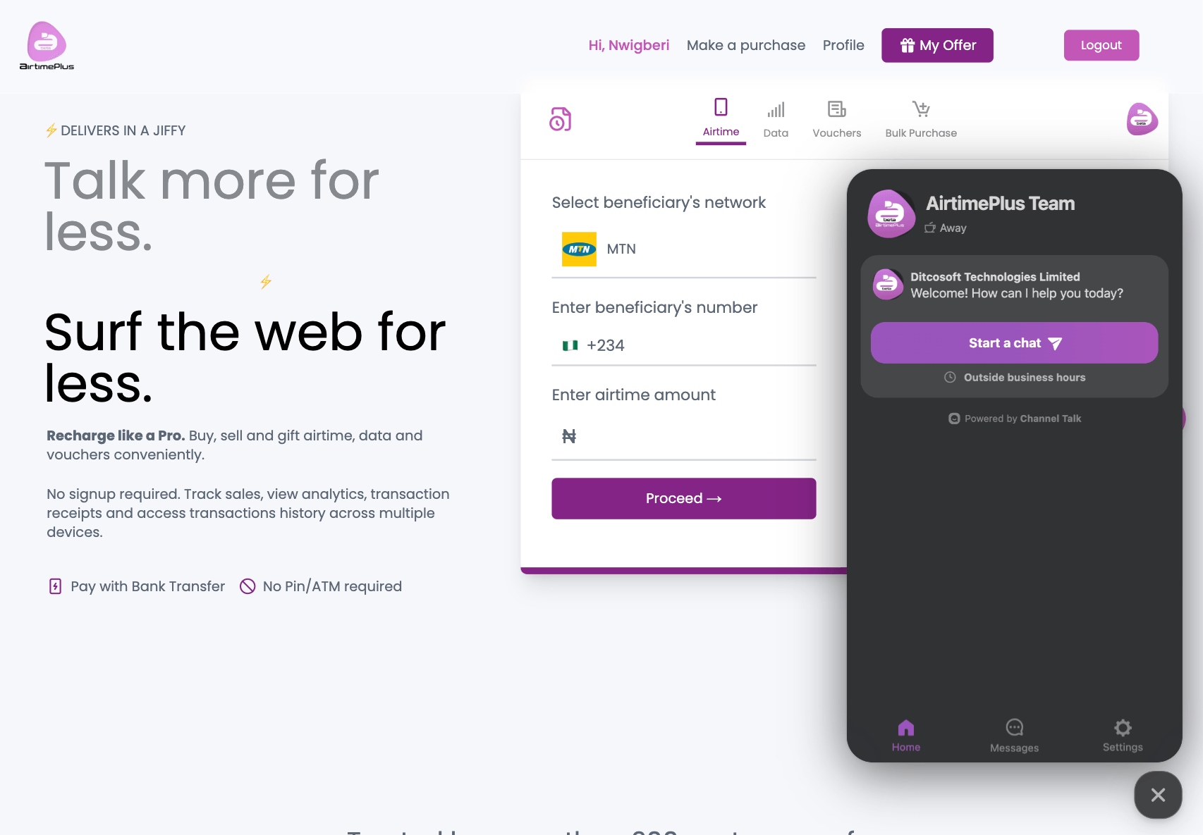 Airtimeplus Beta